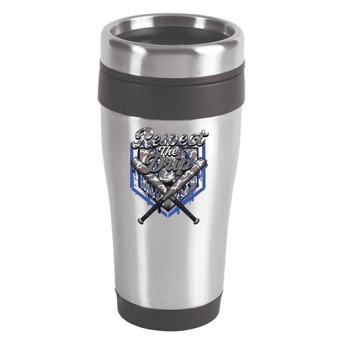 Cool Sport Baseball Home Camo Plate Drip With Sprinkles 16oz Travel Tumbler