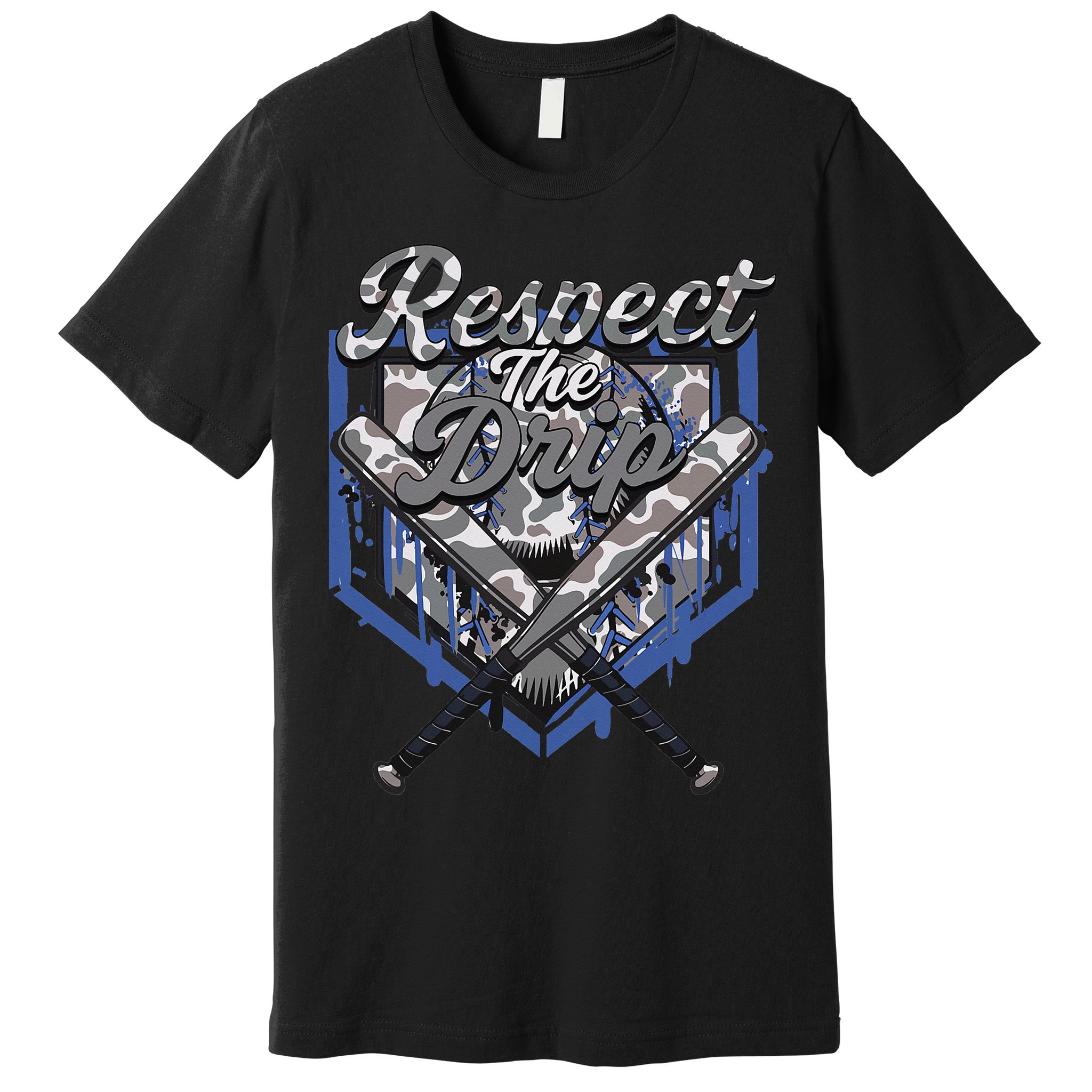 Cool Sport Baseball Home Camo Plate Drip With Sprinkles Premium T-Shirt
