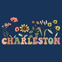 Charleston SC Bachelorette Vintage 70s Retro Wildflowers Hoodie