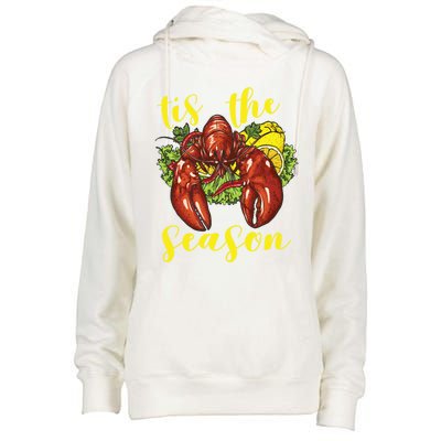 Crawfish Season Boil Crayfish Cooking Lobster Funny Gift Womens Funnel Neck Pullover Hood