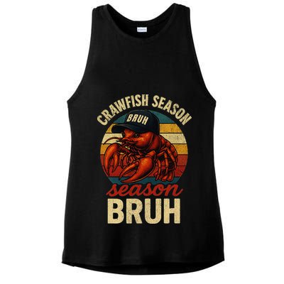 Crawfish Season Bruh Crawfish Seafood Festival Retro Sunset Gift Ladies PosiCharge Tri-Blend Wicking Tank