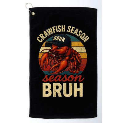 Crawfish Season Bruh Crawfish Seafood Festival Retro Sunset Gift Golf Towel