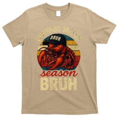 Crawfish Season Bruh Crawfish Seafood Festival Retro Sunset Gift T-Shirt