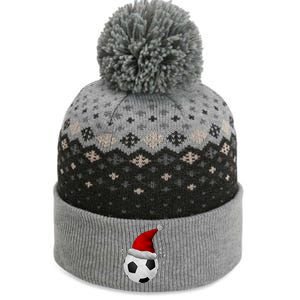 Christmas Soccer Ball Santa Hat Funny Sport Xmas Boys Great Gift The Baniff Cuffed Pom Beanie