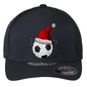 Christmas Soccer Ball Santa Hat Funny Sport Xmas Boys Great Gift Flexfit Unipanel Trucker Cap