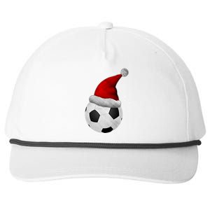 Christmas Soccer Ball Santa Hat Funny Sport Xmas Boys Great Gift Snapback Five-Panel Rope Hat