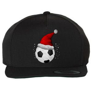 Christmas Soccer Ball Santa Hat Funny Sport Xmas Boys Great Gift Wool Snapback Cap