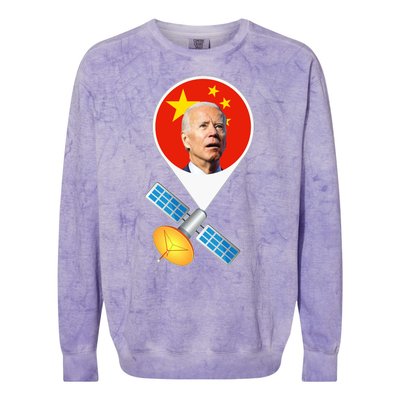 Chinese Satellite Balloon Joe Biden Colorblast Crewneck Sweatshirt