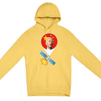 Chinese Satellite Balloon Joe Biden Premium Pullover Hoodie