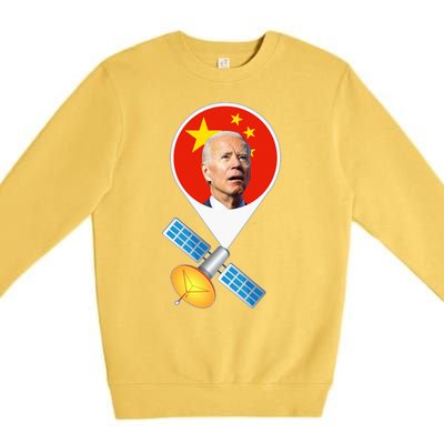 Chinese Satellite Balloon Joe Biden Premium Crewneck Sweatshirt