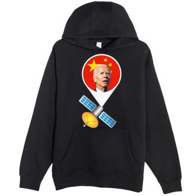 Chinese Satellite Balloon Joe Biden Premium Pullover Hoodie
