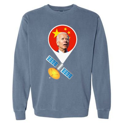 Chinese Satellite Balloon Joe Biden Garment-Dyed Sweatshirt