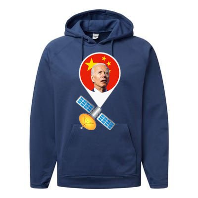 Chinese Satellite Balloon Joe Biden Performance Fleece Hoodie