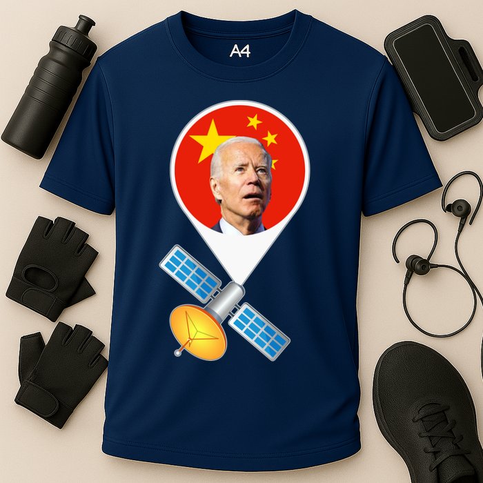 Chinese Satellite Balloon Joe Biden Cooling Performance Crew T-Shirt
