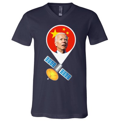 Chinese Satellite Balloon Joe Biden V-Neck T-Shirt