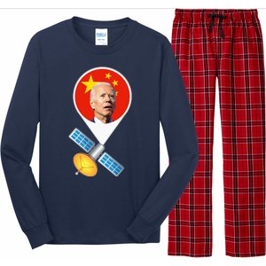 Chinese Satellite Balloon Joe Biden Long Sleeve Pajama Set