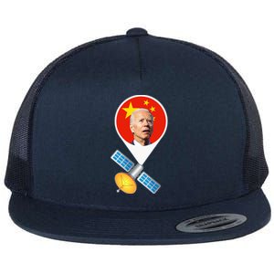 Chinese Satellite Balloon Joe Biden Flat Bill Trucker Hat