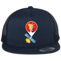 Chinese Satellite Balloon Joe Biden Flat Bill Trucker Hat