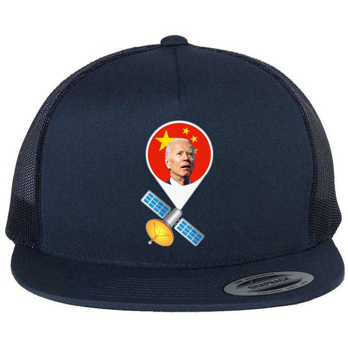 Chinese Satellite Balloon Joe Biden Flat Bill Trucker Hat