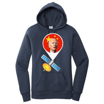 Chinese Satellite Balloon Joe Biden Women's Pullover Hoodie