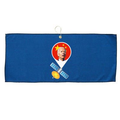 Chinese Satellite Balloon Joe Biden Large Microfiber Waffle Golf Towel