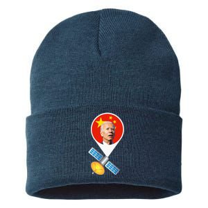 Chinese Satellite Balloon Joe Biden Sustainable Knit Beanie