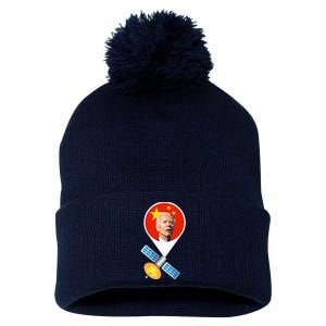 Chinese Satellite Balloon Joe Biden Pom Pom 12in Knit Beanie