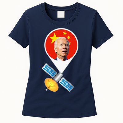 Chinese Satellite Balloon Joe Biden Womens T-Shirt