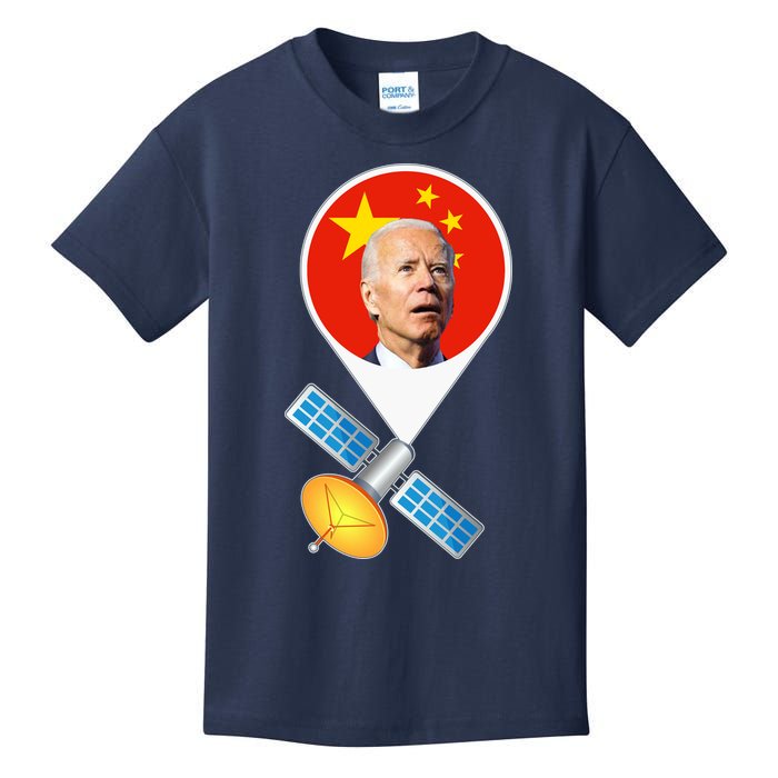 Chinese Satellite Balloon Joe Biden Kids T-Shirt