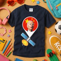 Chinese Satellite Balloon Joe Biden Kids T-Shirt