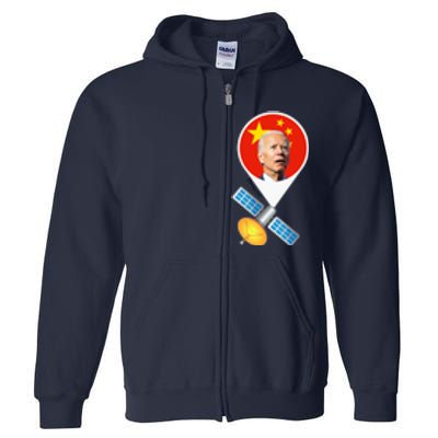 Chinese Satellite Balloon Joe Biden Full Zip Hoodie