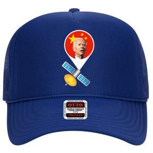 Chinese Satellite Balloon Joe Biden High Crown Mesh Back Trucker Hat