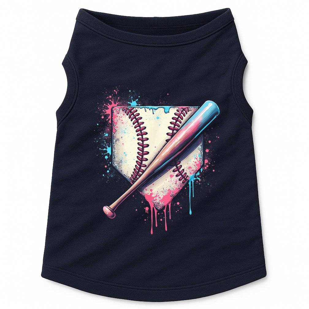 Cool Sport Baseball Plate Drip Home With Sprinkles Drip Doggie Tank