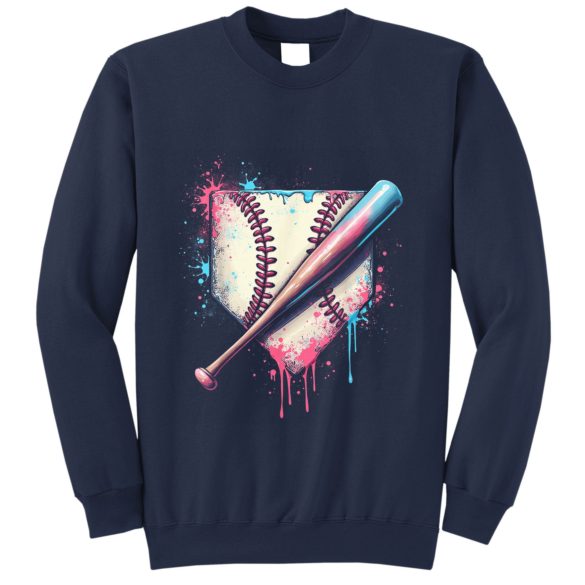 Cool Sport Baseball Plate Drip Home With Sprinkles Drip Sweatshirt