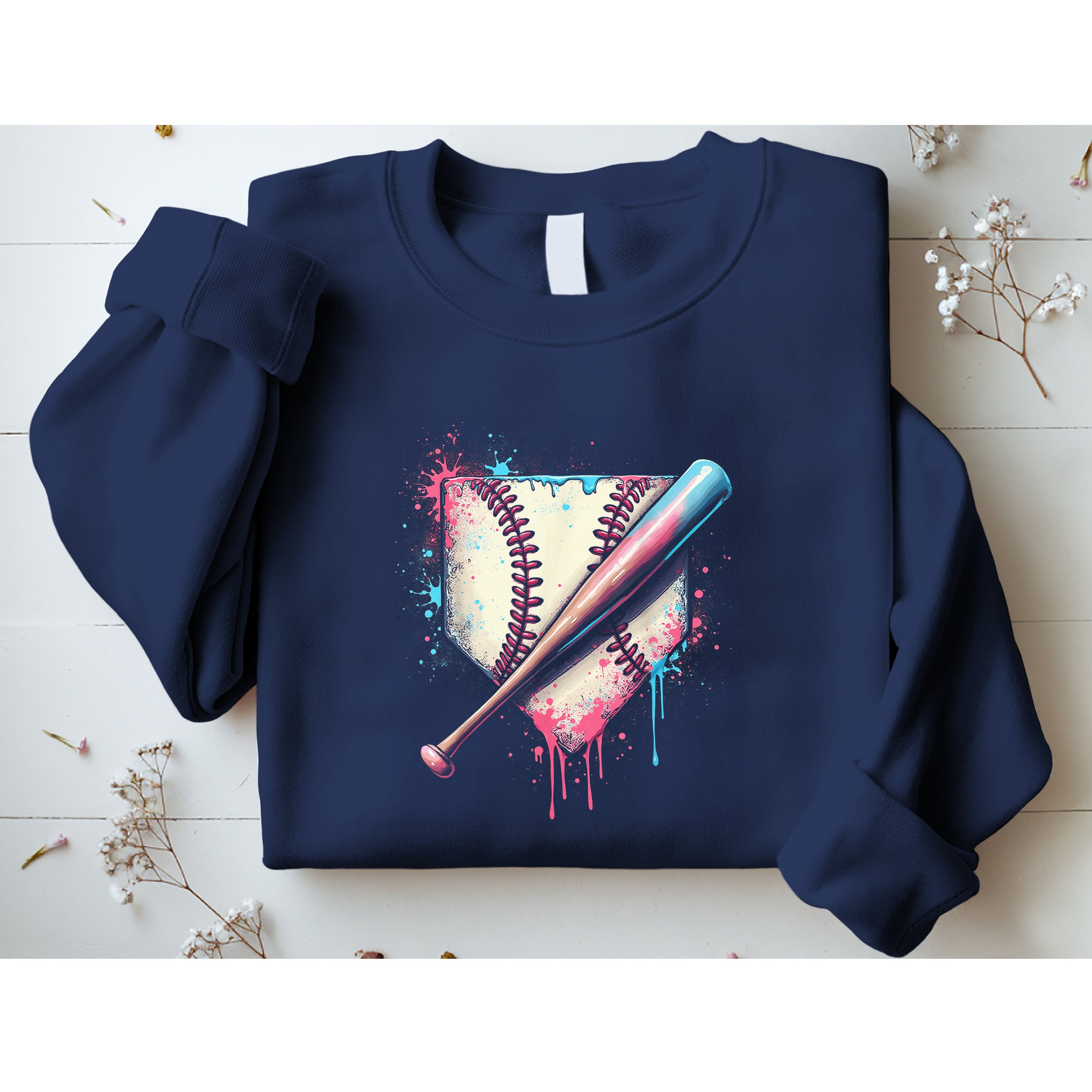 Cool Sport Baseball Plate Drip Home With Sprinkles Drip Sweatshirt