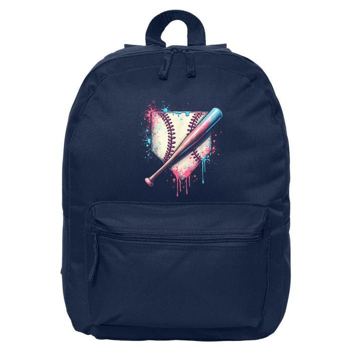 Cool Sport Baseball Plate Drip Home With Sprinkles Drip 16 in Basic Backpack