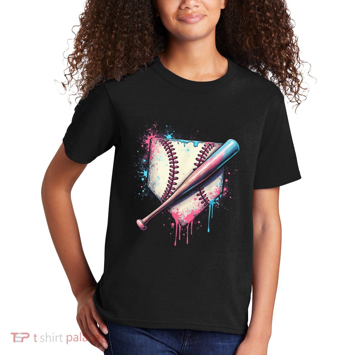 Cool Sport Baseball Plate Drip Home With Sprinkles Drip Kids T-Shirt