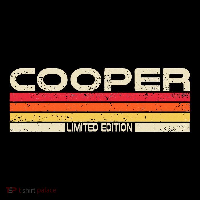 Cooper Surname Birthday Family Reunion 80s 90s Sunset Tall T-Shirt