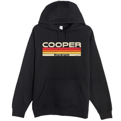 Cooper Surname Birthday Family Reunion 80s 90s Sunset Premium Pullover Hoodie