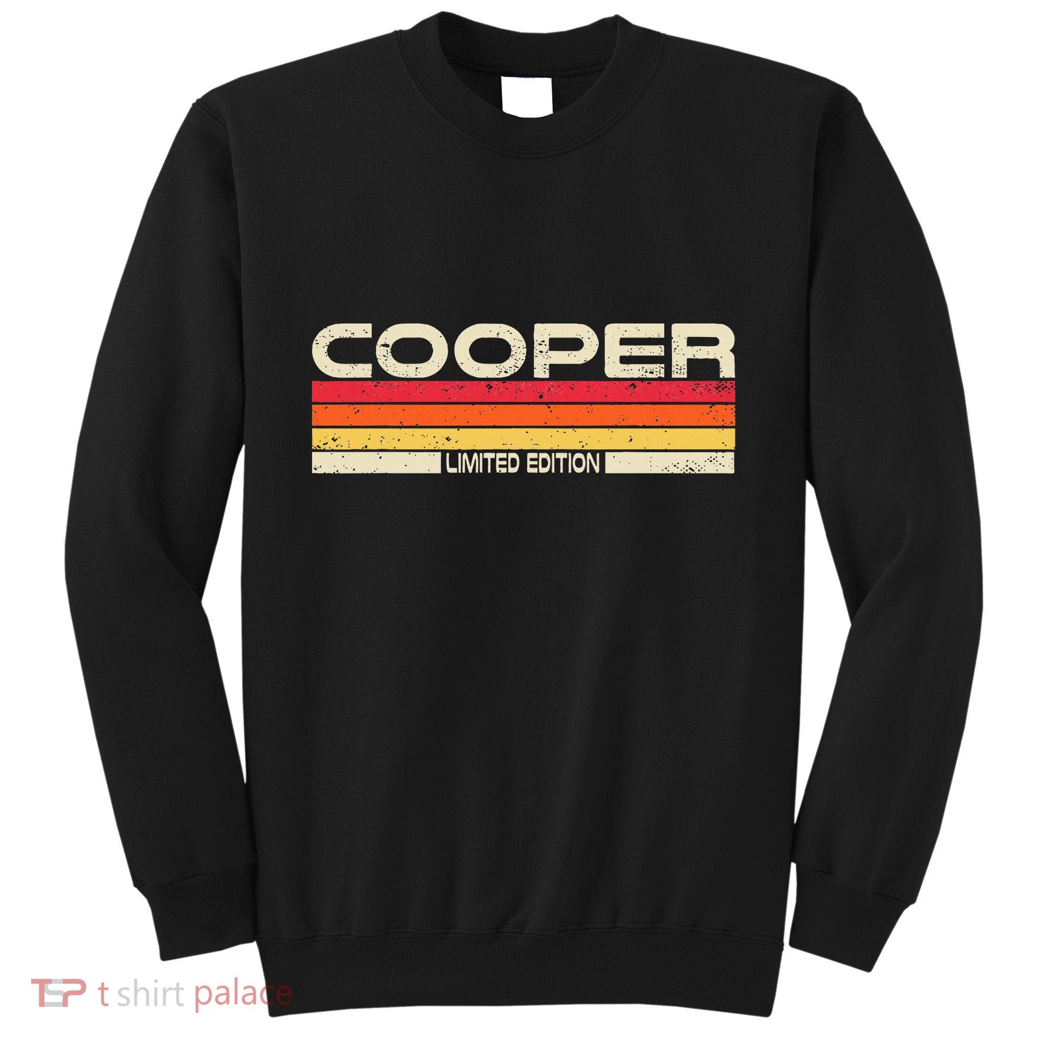 Cooper Surname Birthday Family Reunion 80s 90s Sunset Tall Sweatshirt