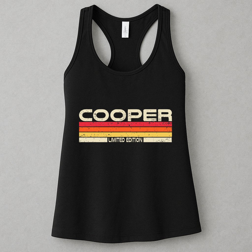 Cooper Surname Birthday Family Reunion 80s 90s Sunset Womens Tank Top