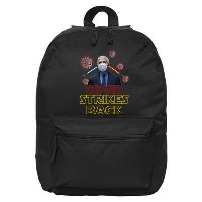 Covid Strikes Back Dr Fauci Funny 16 in Basic Backpack