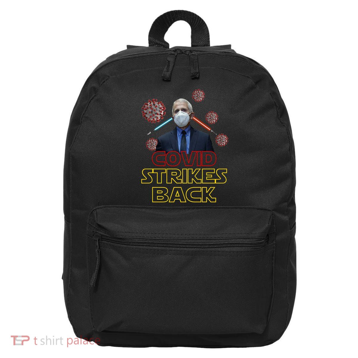 Covid Strikes Back Dr Fauci Funny 16 in Basic Backpack