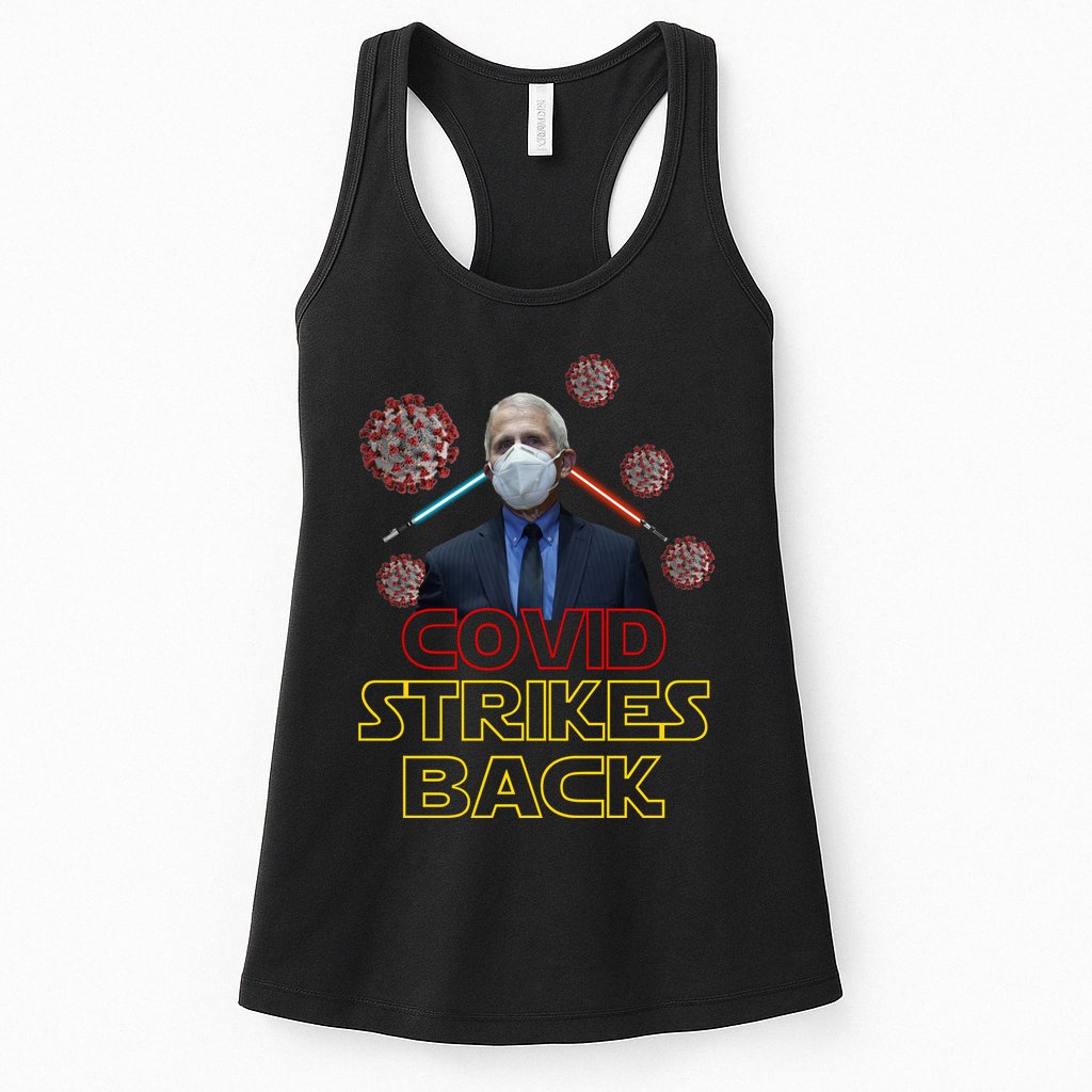 Covid Strikes Back Dr Fauci Funny Womens Tank Top