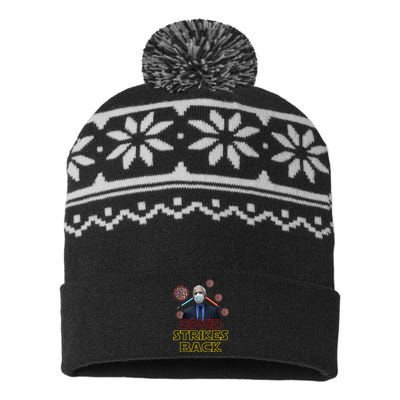 Covid Strikes Back Dr Fauci Funny USA-Made Snowflake Beanie