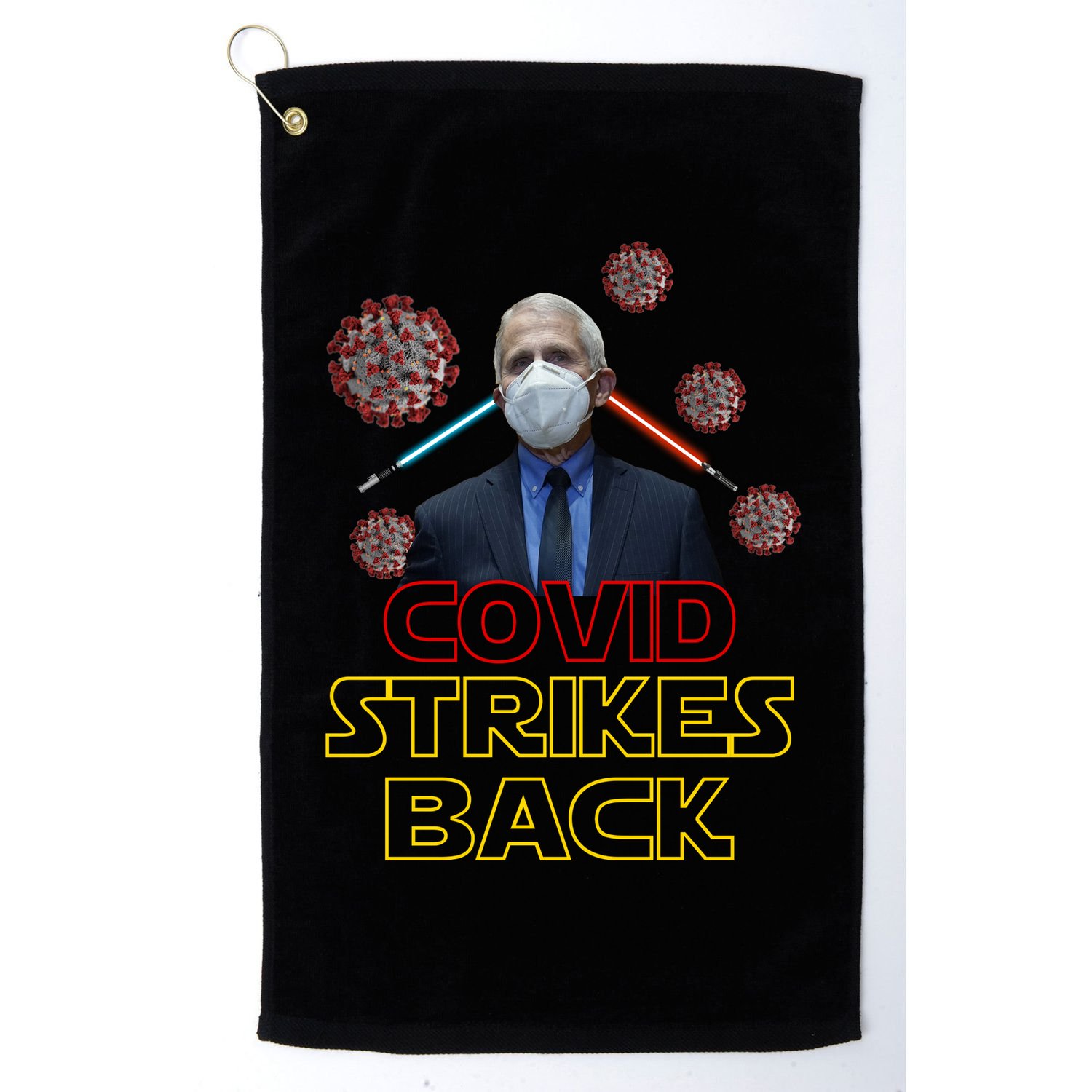Covid Strikes Back Dr Fauci Funny Golf Towel