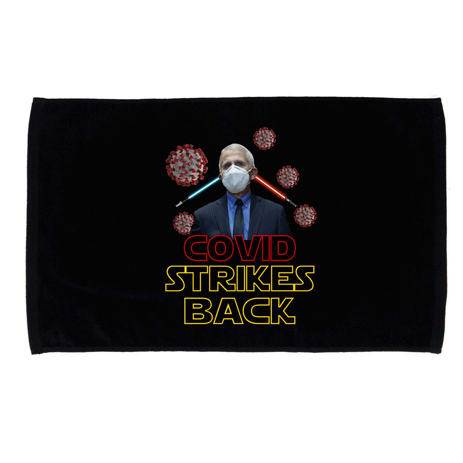 Covid Strikes Back Dr Fauci Funny Microfiber Hand Towel