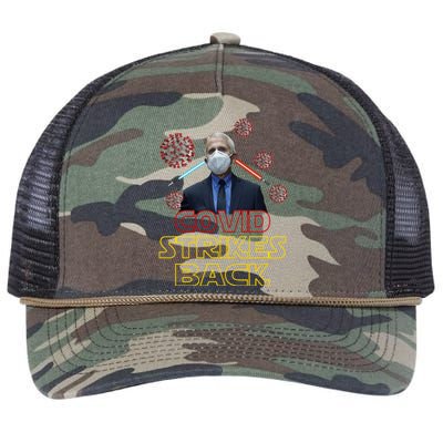 Covid Strikes Back Dr Fauci Funny Retro Rope Trucker Hat Cap