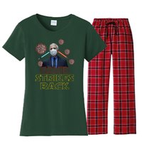 Covid Strikes Back Dr Fauci Funny Women's Flannel Pajama Set