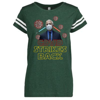 Covid Strikes Back Dr Fauci Funny Enza Ladies Jersey Football T-Shirt